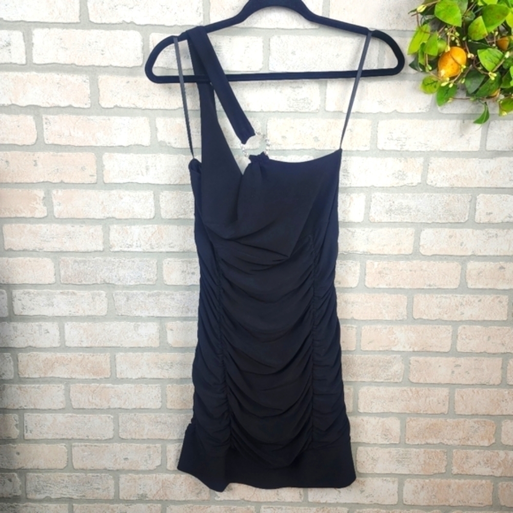 TABOO Rouched Bodycon One Shoulder Stretch Dress Size XL